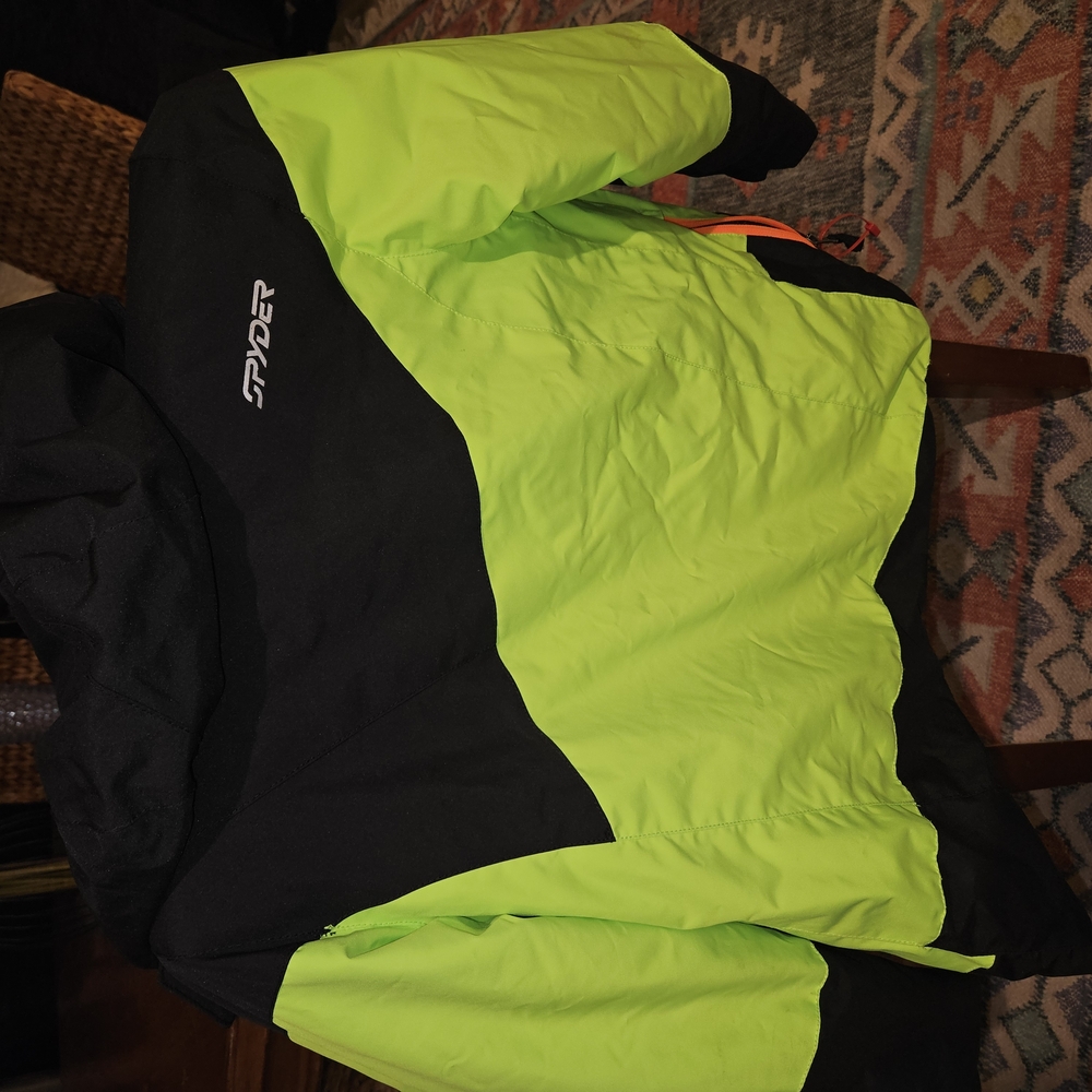 Spyder Black and Neon Green Jacket